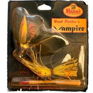 Rare Mann’s Hank Parker’s “Vampire” 1/2oz Spinnerbait Bass Fishing Lure NOS!